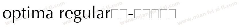 optima regular字体字体转换